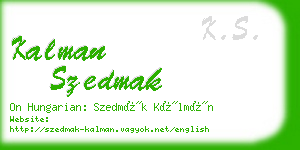 kalman szedmak business card